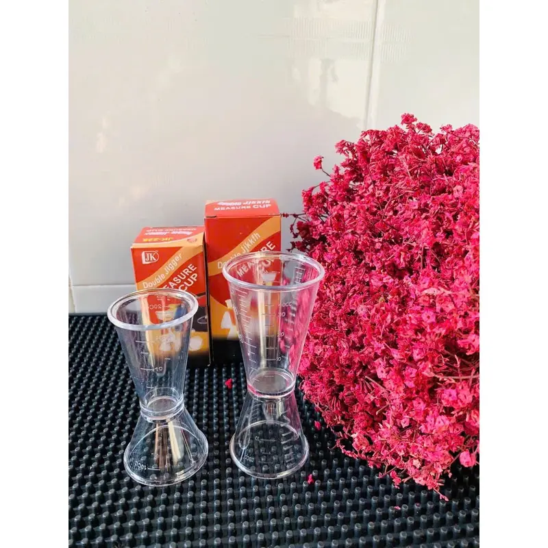 Ly đong định lượng Jigger nhựa cao cấp 2 đầu có chia vạch loại 10/20ml và 20/40ml 1