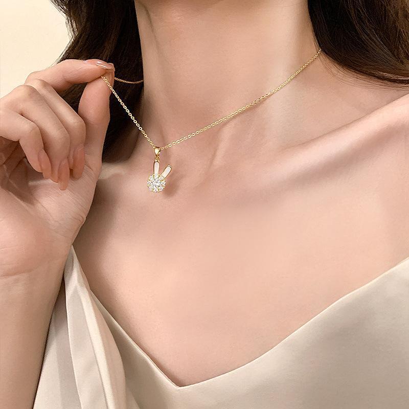 Product Introduction of Vòng Cổ Thép Không Gỉ Titan, Dành Cho Nữ, Thiết Kế Đơn Giản, Mặt Dây Chuyền Hình Thỏ, Phụ Kiện Thời Trang Hàn Quốc 11