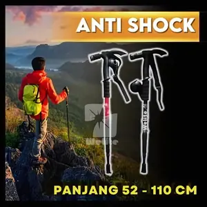 WELITE Trekking Pole Tongkat Mendaki Peralatan Gunung Senter Kompas Survival