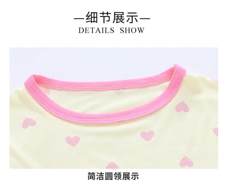 Product Introduction of 2025 Girls' Pajamas Summer Thin Baby Girls' Comfortable Breathable Ice Silk Home Wear Suit Children's Split Air Conditioning Clothes Sets 15