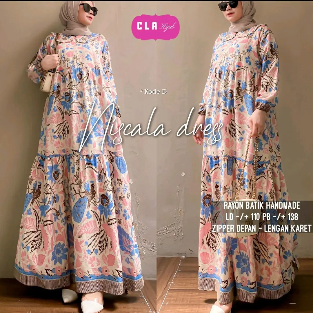 GAMIS NISCALA DRESS SEMERBAK BATIK ORI PREMIUM HIGH QUALITY