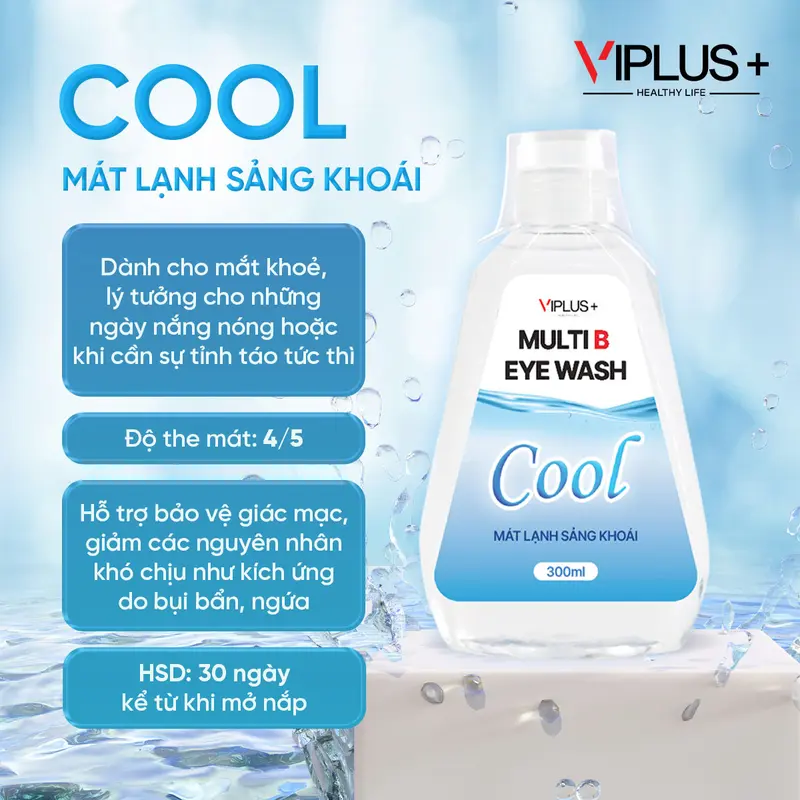 [MUA 2 TẶNG 1] VIPLUS+ Nước Rửa Mắt Multi B Eye Wash 300ml - Bổ Sung Độ Ẩm & Vitamin Cho Mắt - Hỗ Trợ Làm Sạch Dưỡng Ẩm Lens - Chăm Sóc Mắt Hiệu Quả 4