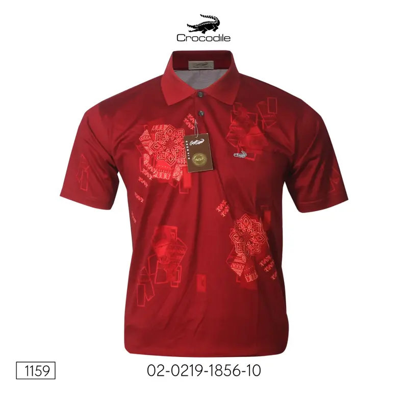 Kaos Kerah Pria Crocodile Diamond / Platinum Katun HALUS 1856 0