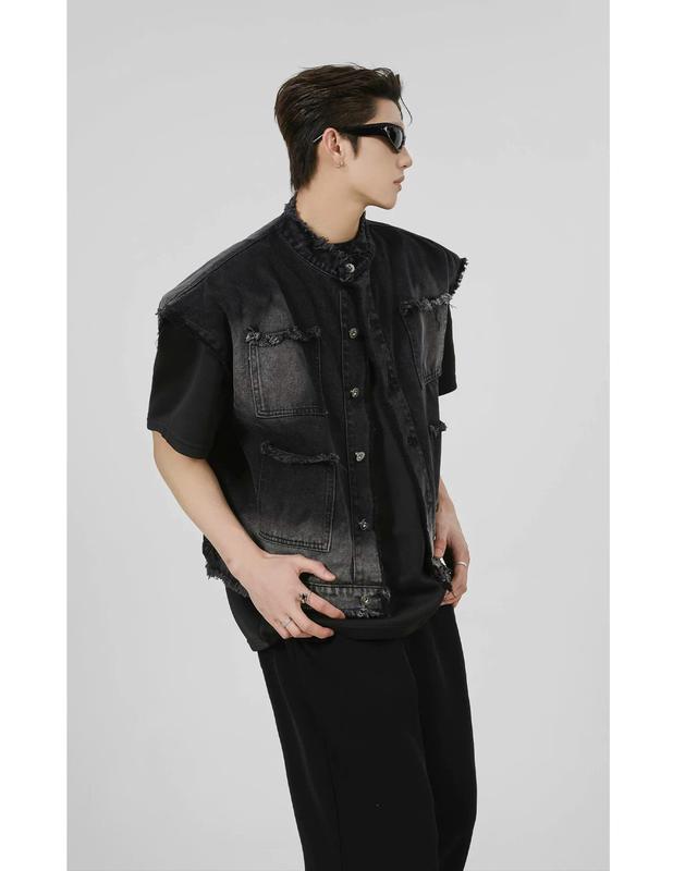 LITER STUDIO Áo Khoác Denim Gile Form Boxy Unisex 2 Color. 2