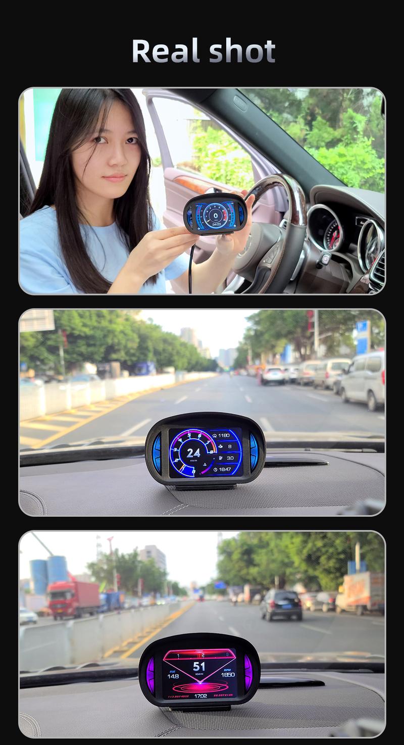 Product Introduction of Majesun P2 Car Digital Speedometer OBD2 GPS HUD Gauge Auto Display Alarm Water Oil Temperature Turbine Pressure on-board Computer 33