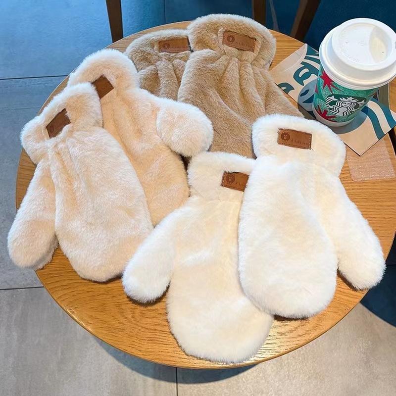  Găng tay nữ mùa đông ấm áp lông vũ dày dặn Bluehope nhiều màu thời trang mẫu mới hàn quốc GT Hoa Nhung Voi Women 