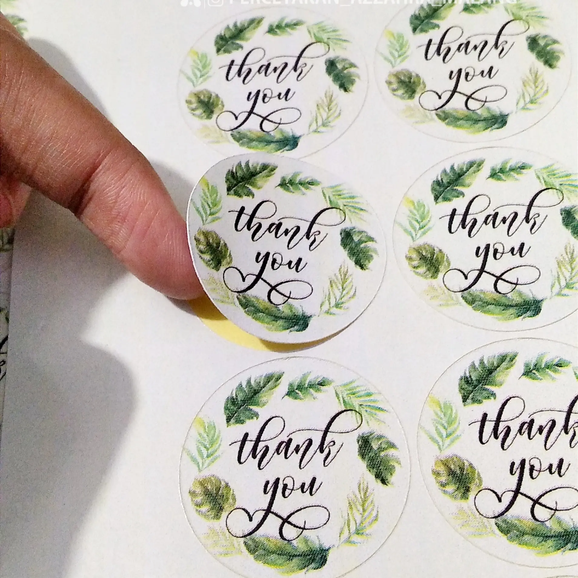 108 PCS STIKER THANK YOU/STIKER SEGEL MAKANAN MINUMAN PRODUK ANDA lebel label label  nama  buku