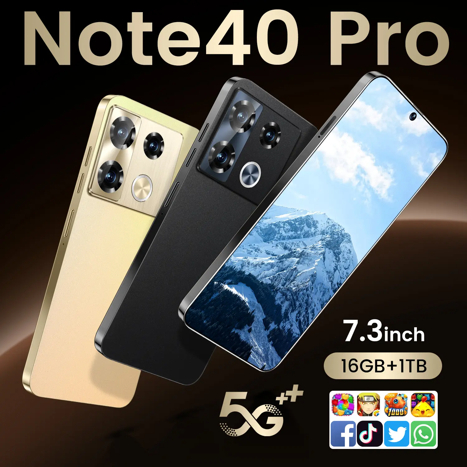 New Smart Phone Note40 Pro Hot Sale Mobile Phone