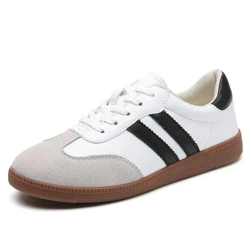 Casual Walking Vulcanized Shoes Women's Sneakers Fashion Breathable Flats Woman Soft Sole Women White Sneakers Girl Footwear Trainers Runner