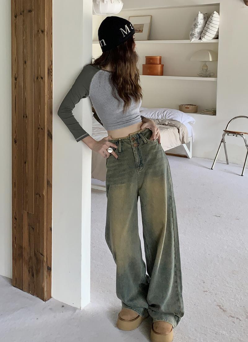 Product Introduction of Quần Denim Cổ Điển Cạp Cao Ống Rộng, "Motel7" 10