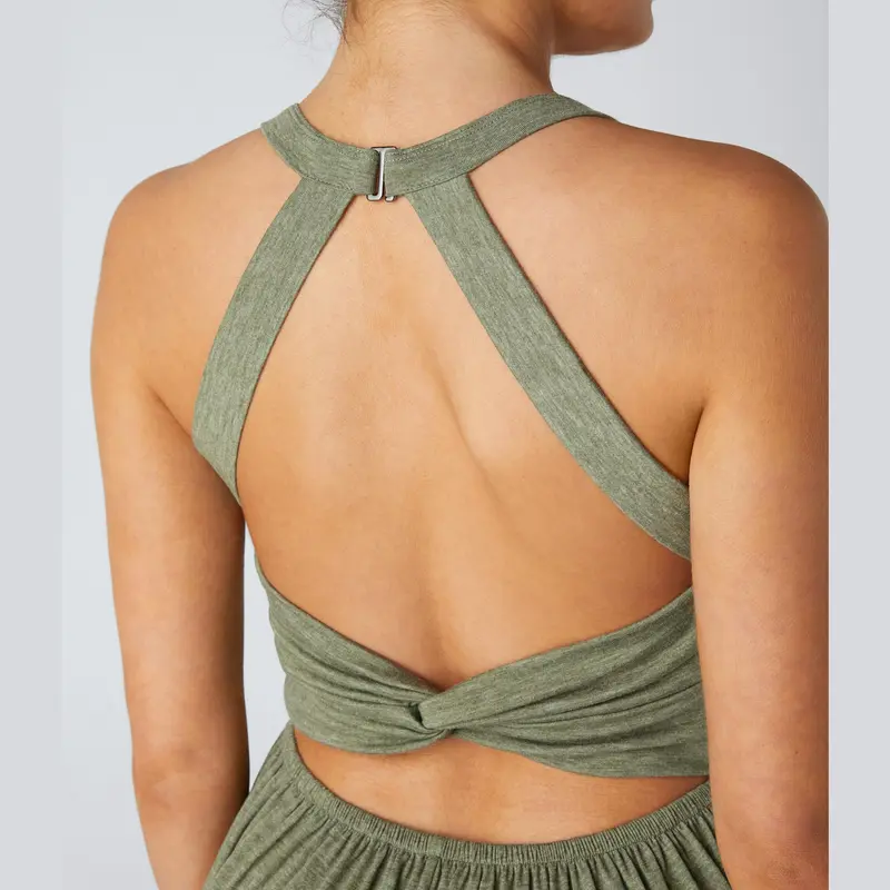 Halara Backless Twisted U Neck Side Pocket Harem Casual Jumpsuit-Easy Peezy Edition, Stretchy Comfortable Fit for Casual Activities #Summer #Summervibes 3