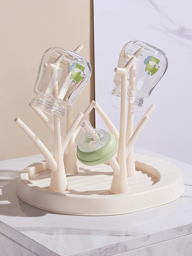 Product Introduction of Baby Bottle Dryer Tree Bottle Dryer Rack with Tree Shape Design Stable Baby Bottle Holder with Non-Slip Base and Storage for Travel 19