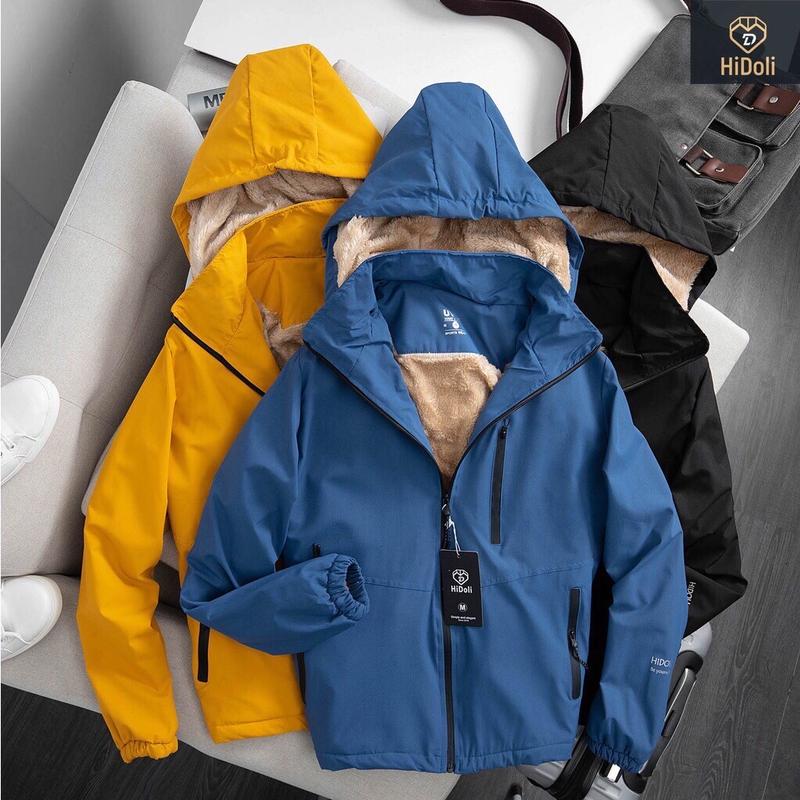Áo khoác gió nam nữ 3K lót lông, áo gió chất liệu gió tráng bạc chống nước, cản gió, ấm áp thích hợp đi làm, đi chơi Nón Jacket