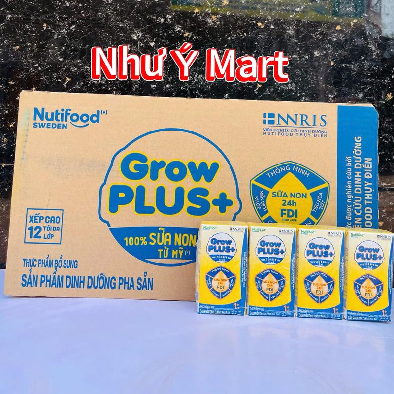 nhuymart-(thùng 48 hộp) Sữa công thức pha sẵn GROW PLUS vàng 110ml cho bé