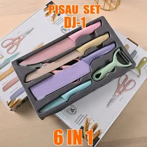 Pisau Dapur 6IN 1 stainlees