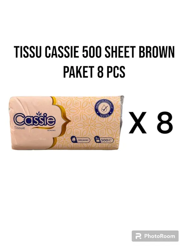 Tissu Cassie 500 Sheets Brown PAKET 8 PCS Lembut Coklat Tissue Bayi 0