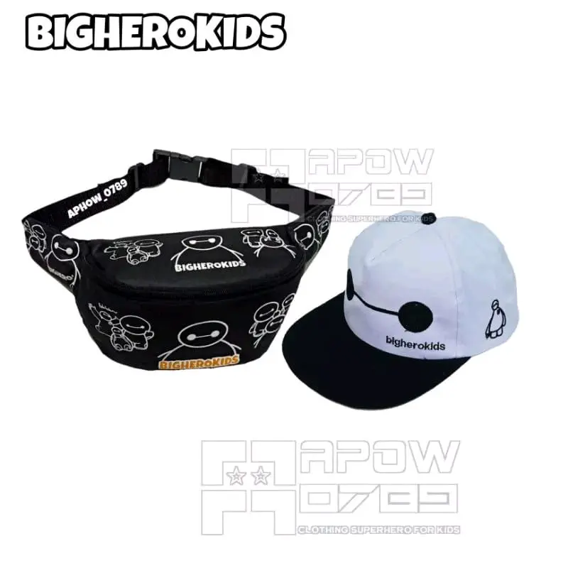 waist bag anak canvas karakter baymax - tas selempang anak - tas anak