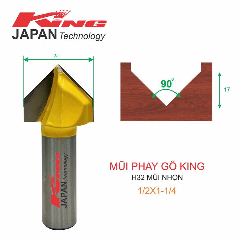 Mũi soi gỗ nhọn, mũi phay gỗ alu King (6mm - 19mm) cốt 6.35mm gắn máy soi nhỏ