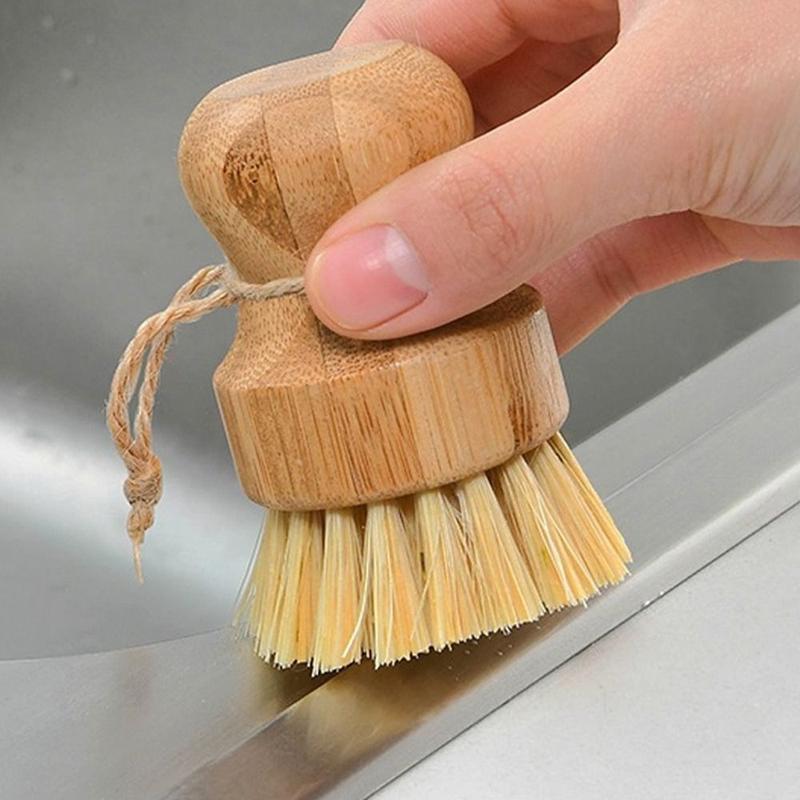 Product Introduction of haesdo Household Pot Pan Scrubber Cleaner Rust Pot Net Brus Palm Pot Brush Dish Washing Brush Bamboo Dish Scrub Brushes 14