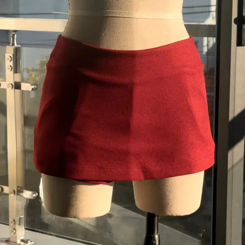V4 - Chân Váy Ngắn Mini Skirt Trơn Basic Phong Cách Y2K Dễ Phối Trắng Đen Nữ Siêu Ngắn Women Kaki ( váy ngắn lưu ý xem thông số ) 3