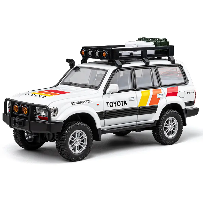 Genuine 1:24 Cruiser Lc80 Alloy Model Huilishengguang Simulation off-Road Boy Toy Desktop Decoration