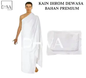 KAIN HANDUK IHROM PRIA DEWASA/KAIN BAJU IHROM BAHAN HANDUK Muslim Dewasa Tebal Lembut Umroh