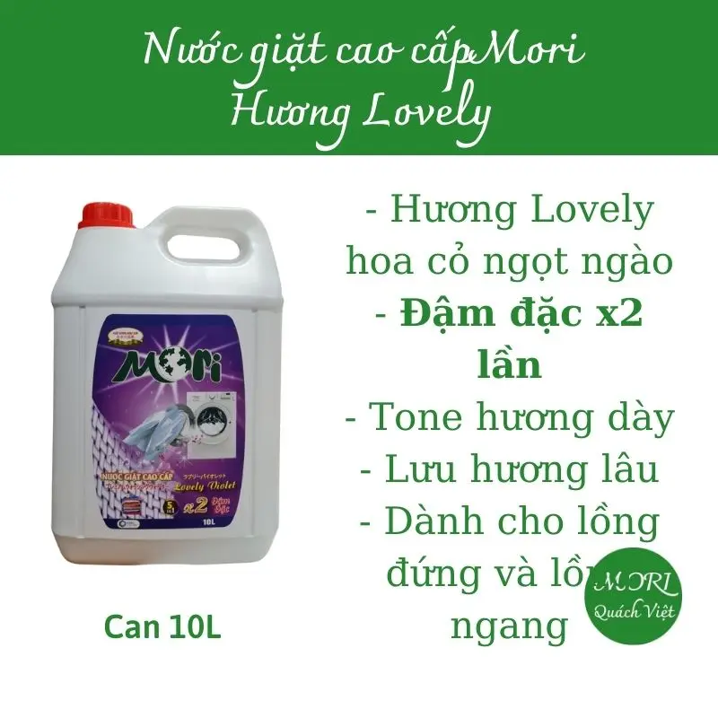 Nước giặt mori cao cấp có hương, can 10L 4