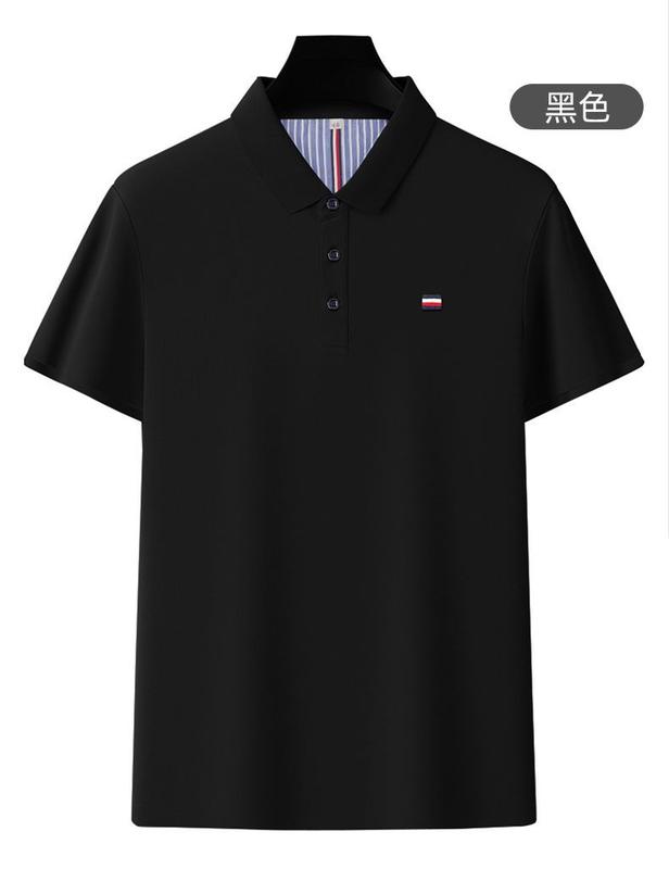 Product Introduction of Áo Thun Nam Ngắn Tay, 100% Cotton, Áo Polo Thêu Ve Áo, Màu Trơn Tay Lửng Áo, Thời Trang, Bộ Sưu Tập Mùa Hè Mới 14