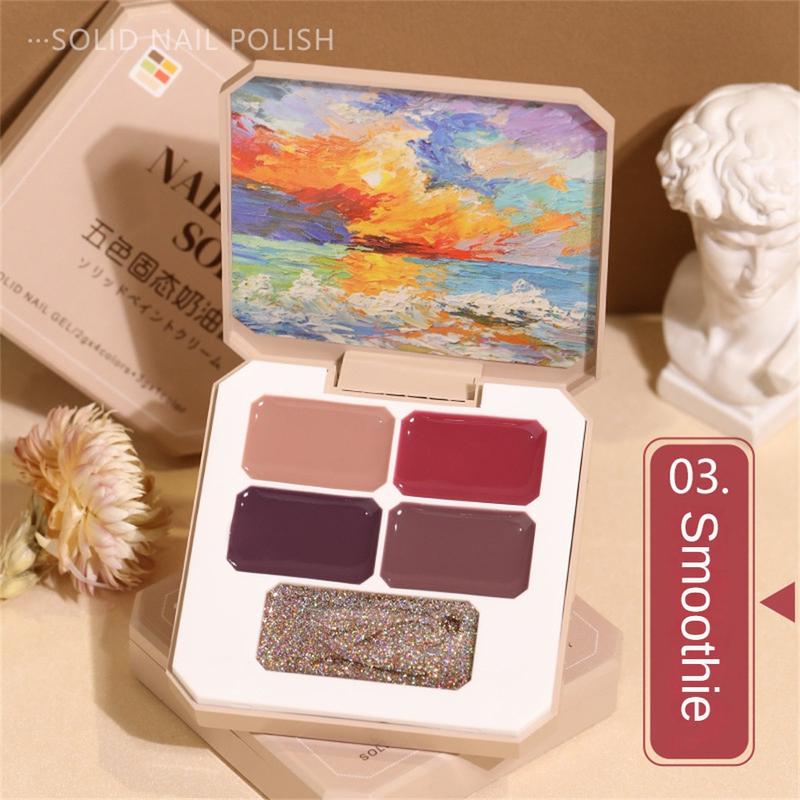 Product Introduction of Gel Vẽ Móng, Bền, Kết Cấu Kem, 5 Màu / hộp, Sơn Móng Tay Chùi, Sơn Keo, Ngâm, Làm Móng Trơn 29