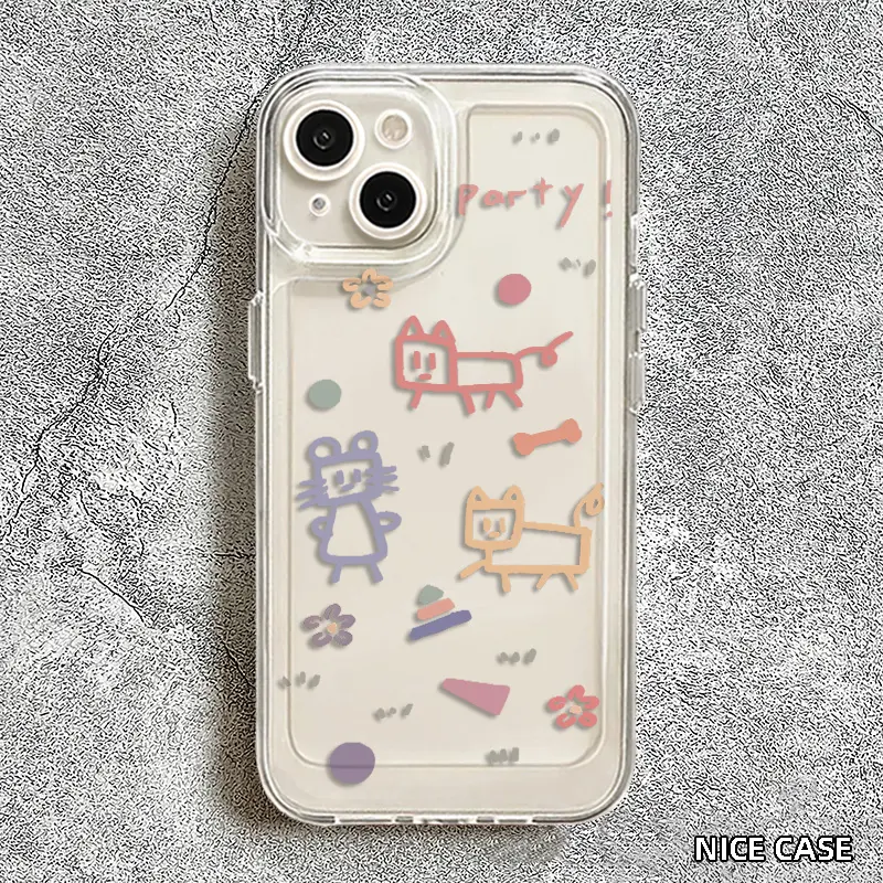 Ốp Lưng IPhone Cao Cấp, Chủ Đề Mèo Và Chuột Anime Hoạt Hình, Tương Thích Với IP16, 13, 12, 11, 14, 15Pro Max, XR, X, XS MAX, 15Plus, 7 / 8 Plus, Se2020, Chất Liệu Silicon Trong Suốt 1