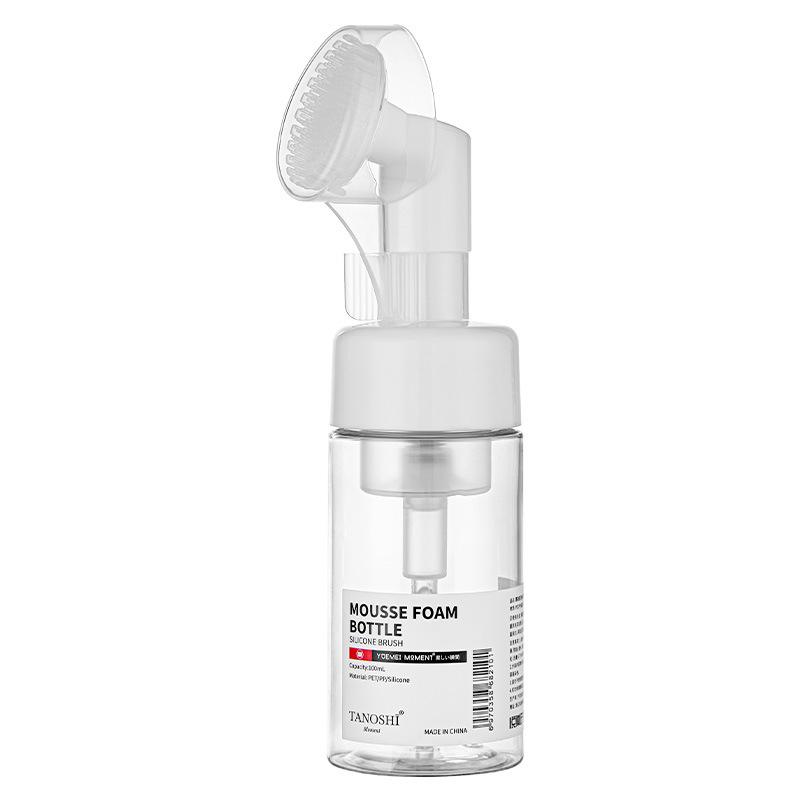 Product Introduction of 1PCS 30/60/100/150ml Empty Froth Foaming Pump Bottle With Silicone Brush Head Press Type Face Cleaning Foam Bottles 31