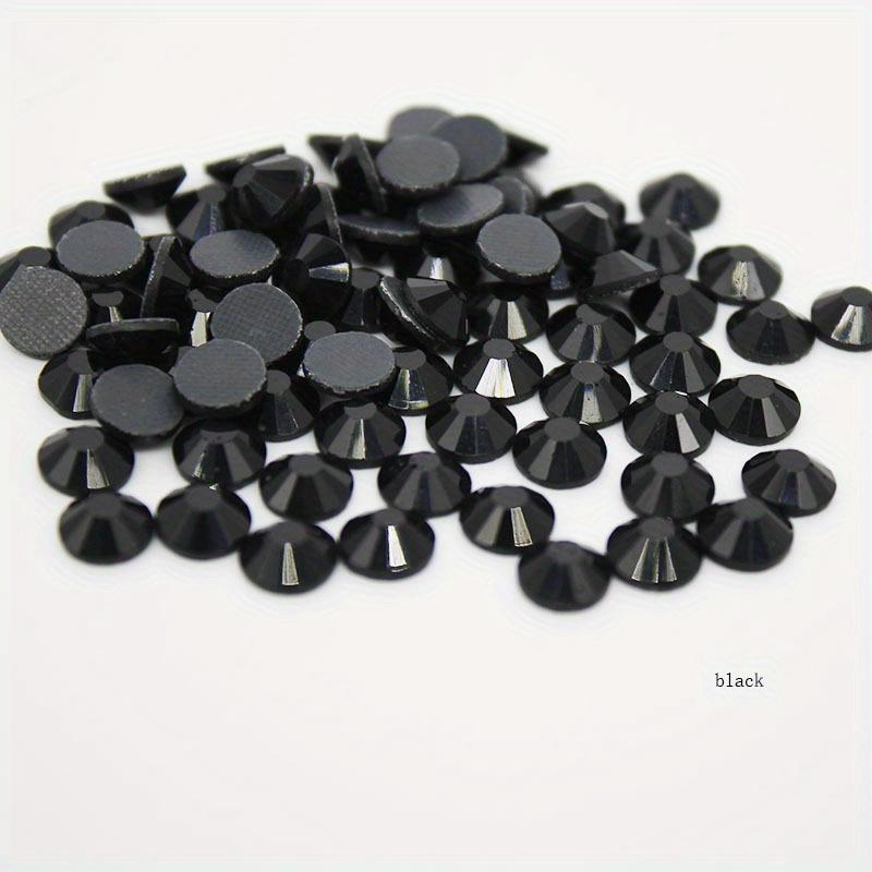 288/1440pcs Black Crystal Hot-fix Rhinestones Perfect For DIY Crafting, Sparkling Decoration For Rhinestone Jewelry Making Dresses And Accessories 2