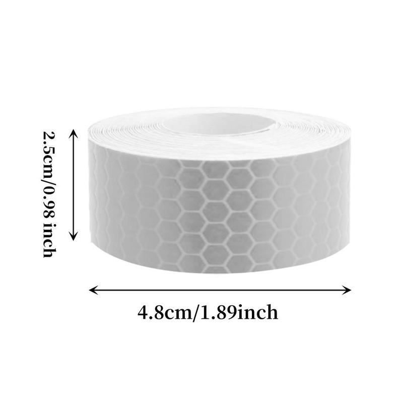 Car Safety Warning Reflective Tape (1 Roll), Honeycomb Shape Car Sticker, Reflective Strips for Bicycle, Automotive & Motorcycle, Car Exterior Accessories 1