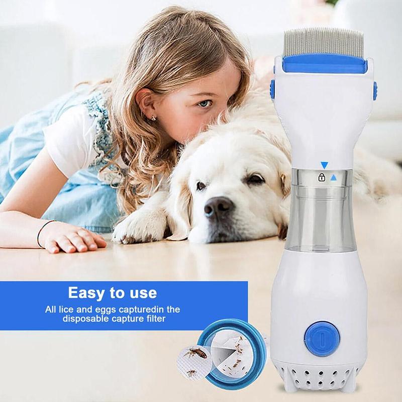 Product Introduction of Electric Pet Lice Remover Set Flea Comb To Remove Lice Eggs Physical Cleaning Accessories Lice Remover Filter 24