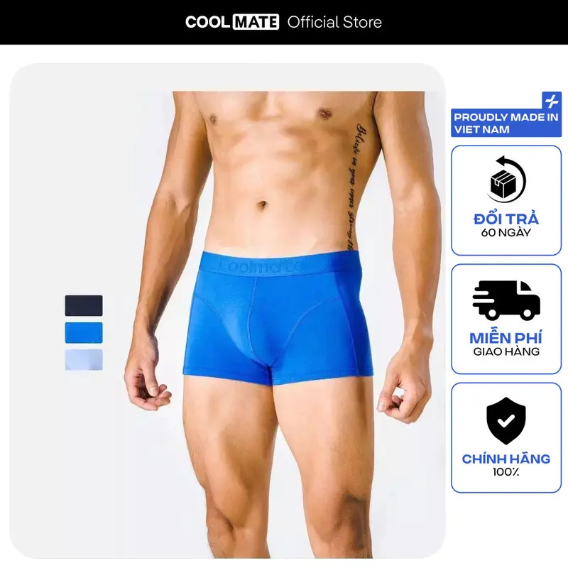 Quần lót nam Trunk ExComfort Bamboo thoải mái tối đa Coolmate 0