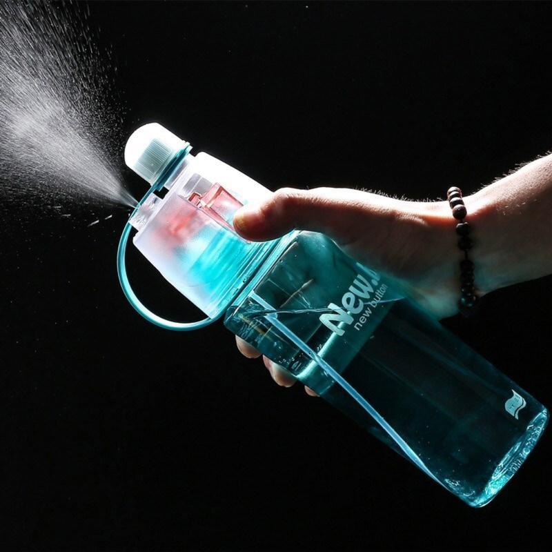 Product Introduction of outdoor sports portable clear 600ml plastic drinking bottle gym bpa free mist spray water bottle for hiking/cycling bottles 10