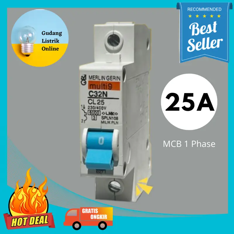 MCB MERLIN GERIN BIRU 2A 4A 6A 10A 16A 20A 25A 32A 40A 50A 63A MULTI9 2 4 6 10 16 40 AMPERE Kotak 1