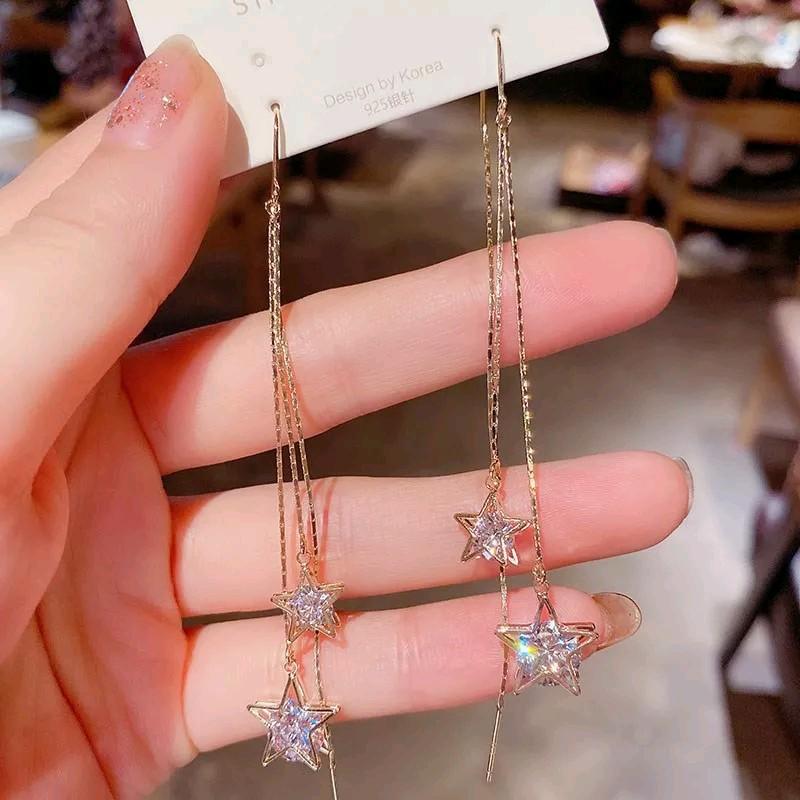 E & J - Anting Jurai Titanium Wanita Motif Bintang Anti Karat 2