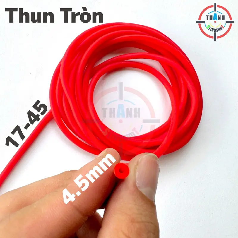 1m Dây thun tròn ống 1745 tập luyện thể thao màu đỏ 2
