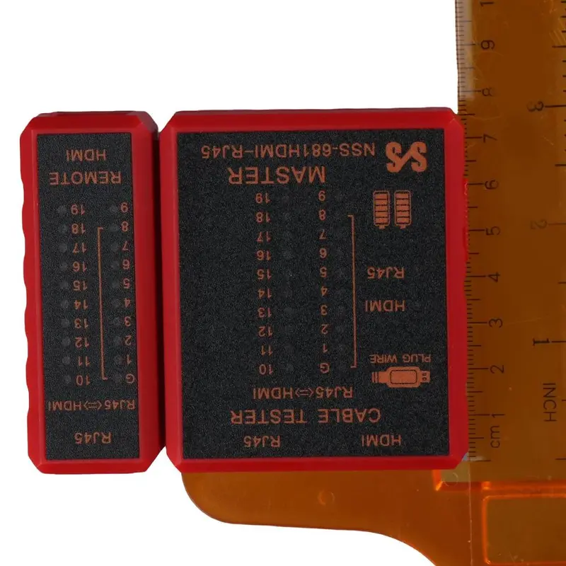 Máy Kiểm Tra Cáp Mạng, Độ Nét Cao, Chạy Bằng Pin, Máy Kiểm Tra Dây HDMI Bằng Nhựa, Máy Dò Cáp Mạng LAN, Tương Thích RJ11 / RJ12 / RJ45 3