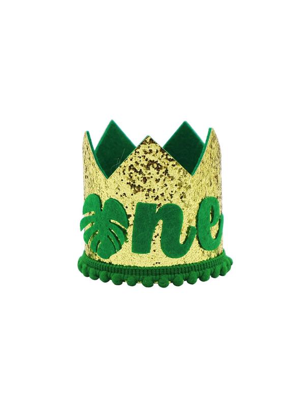 Crown Shaped Birthday Headband, Cute Glitter Letter Pattern Headband for Birthday Party, Fashion Hair Accessories for Girls 3