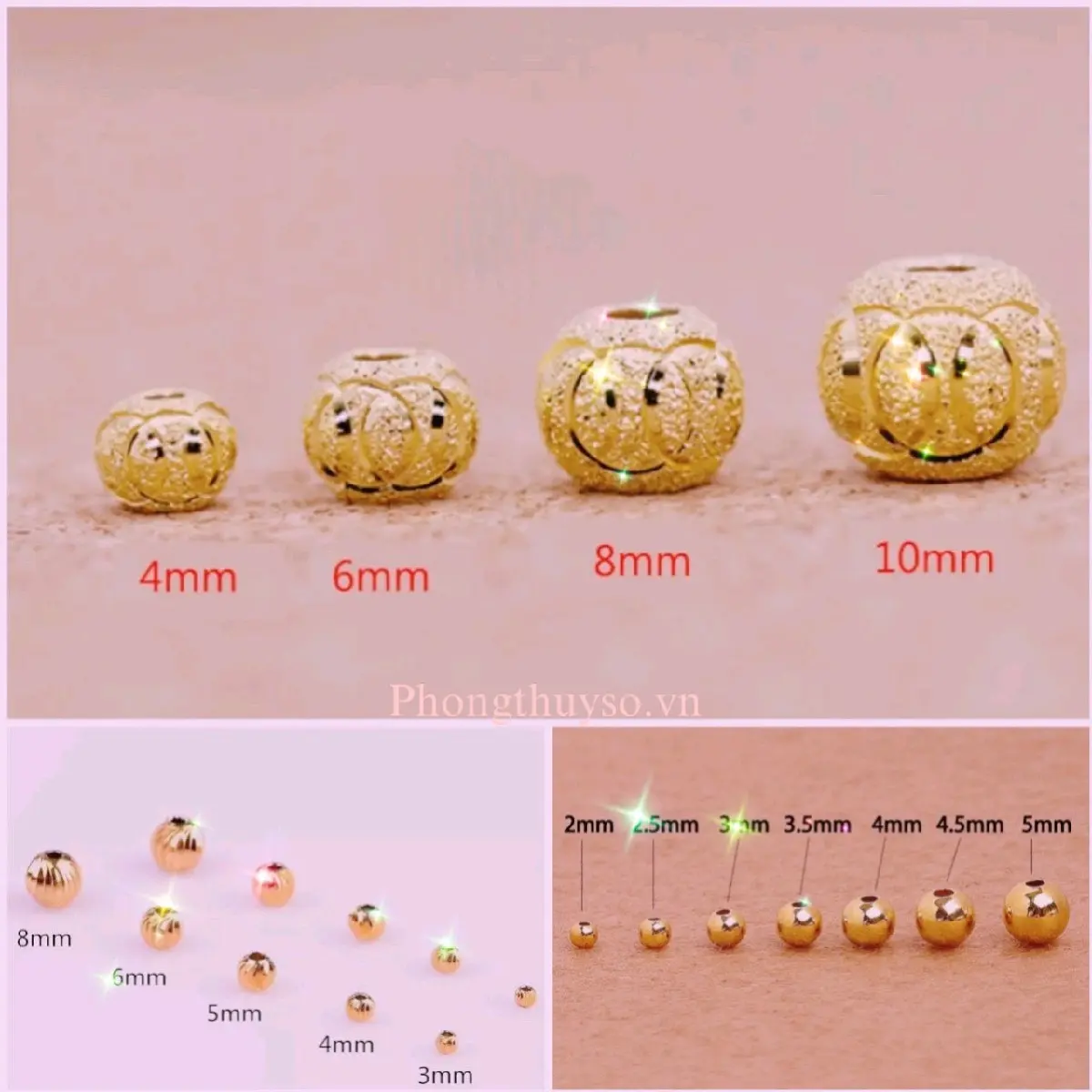 Charm Bi titan vàng mic vòng làm vòng handmade