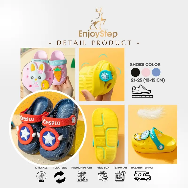 Enjoystep - Sandal Anak Perempuan Laki Laki Karakter Fashion Import S101 7