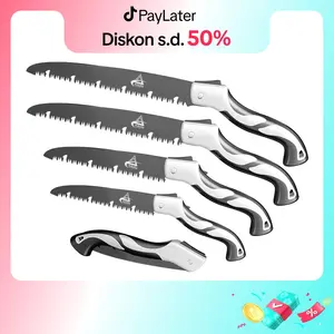 Gergaji Lipat Portabel 180-300MM dengan Pegangan Silikon Anti Selip - 6674