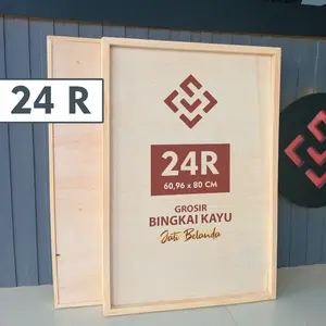 Bingkai Foto Kayu 24R Frame Foto Bingkai Kayu Ukuran 24R 60.9 x 80 cm Bingkai Kayu Pinus Alami