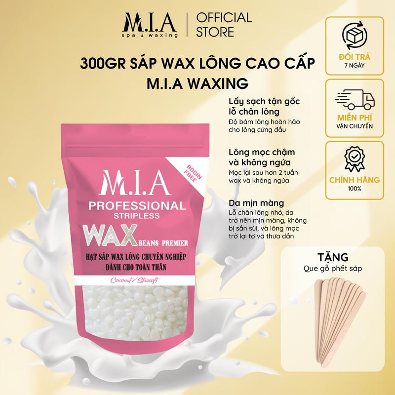 Túi 300gr Sáp Wax Lông Cao Cấp M.I.A WAXING wax toàn thân kể cả bikini sáp tẩy lông nách lông tay chân Nữ
