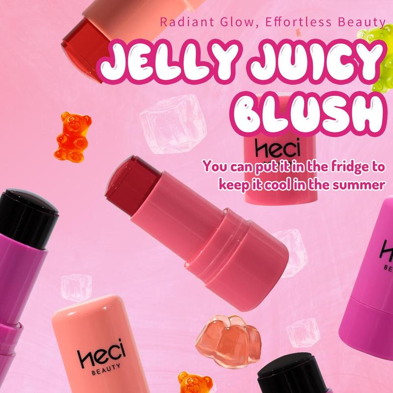 Product Introduction of Fruit Jelly Blush, Long Lasting Waterproof Blusher Stick, Cheeks Contour Blush  Cream, Natural Look Blush for Daily Makeup 9