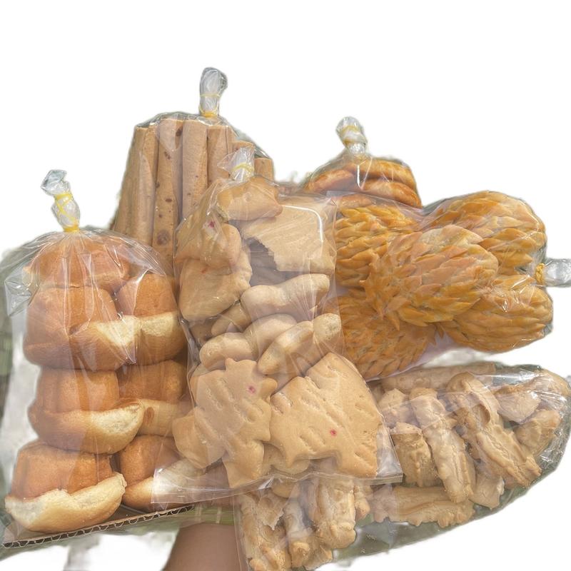 Com bo 6 loại bánh miền Tây nhà làm ( bông lan ,bột đậu ,dừa nướng ,kẹp ống,men gai nướng ,bánh bơ bọng)