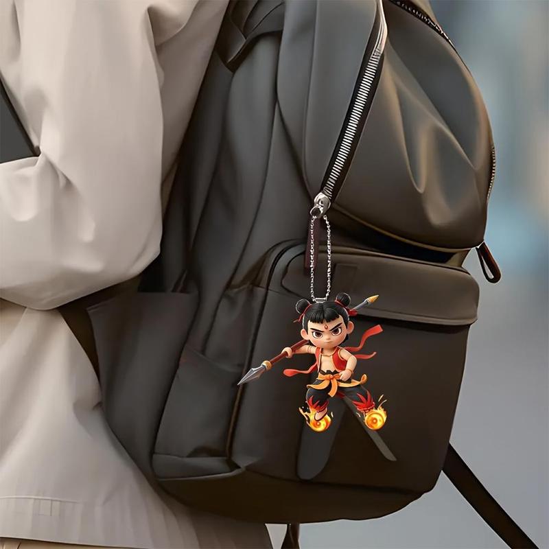 Product Introduction of Nezha 2 Anime Character Design Car Interior Cartoon Rearview Mirror Decoration 21
