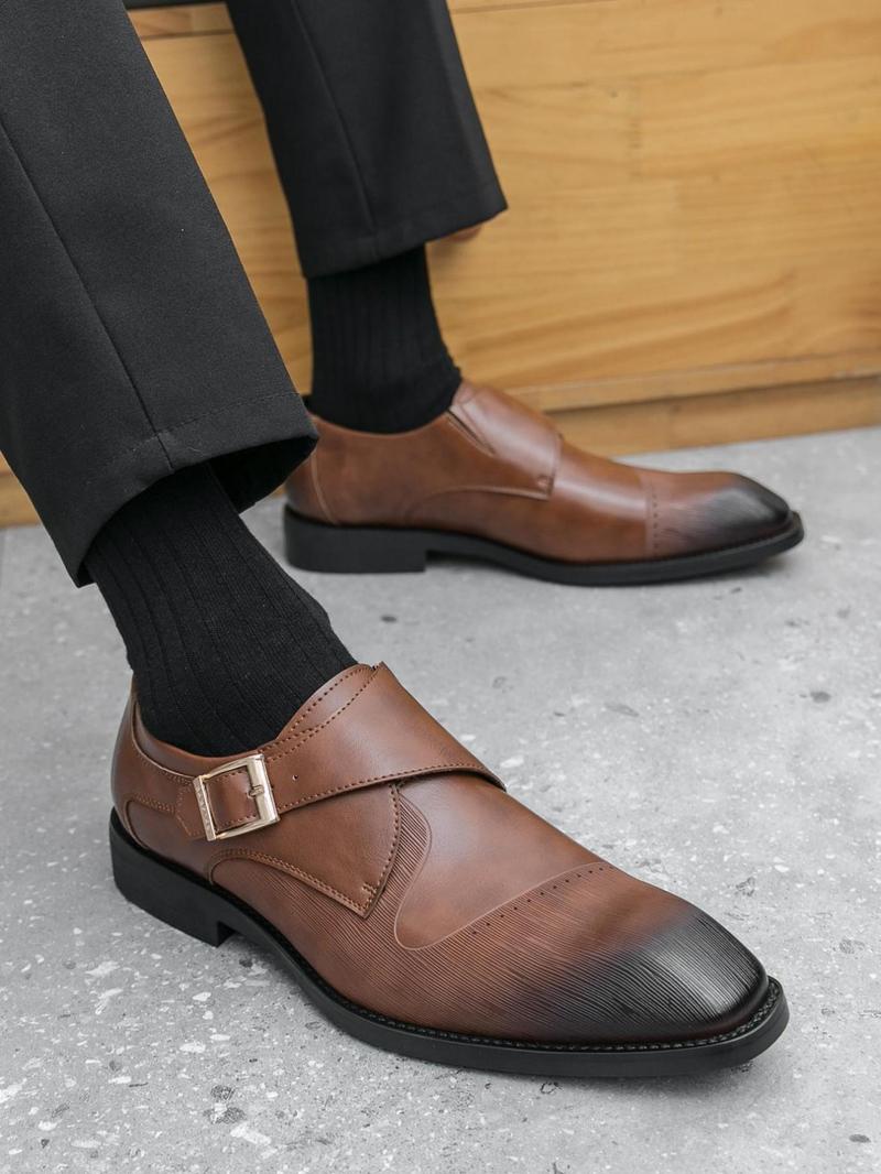 Product Introduction of Men's Business Formal Solid Color Dress Shoes, Fashionable Pointed Toe Shoes for Work Office, Male All-match Commuter Shoes for Daily Wear, Boy 8